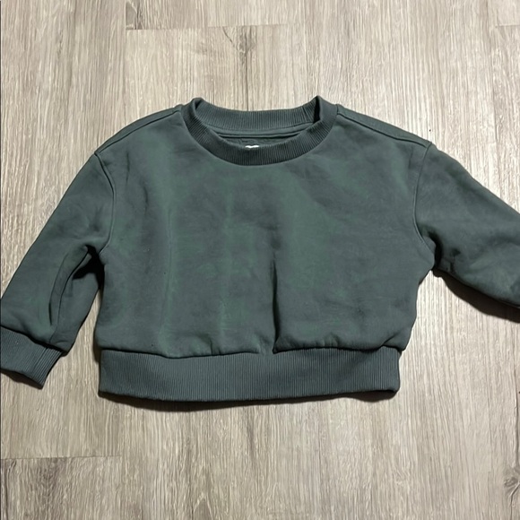 Dark Green Cropped Sweatshirt - Picture 1 of 1